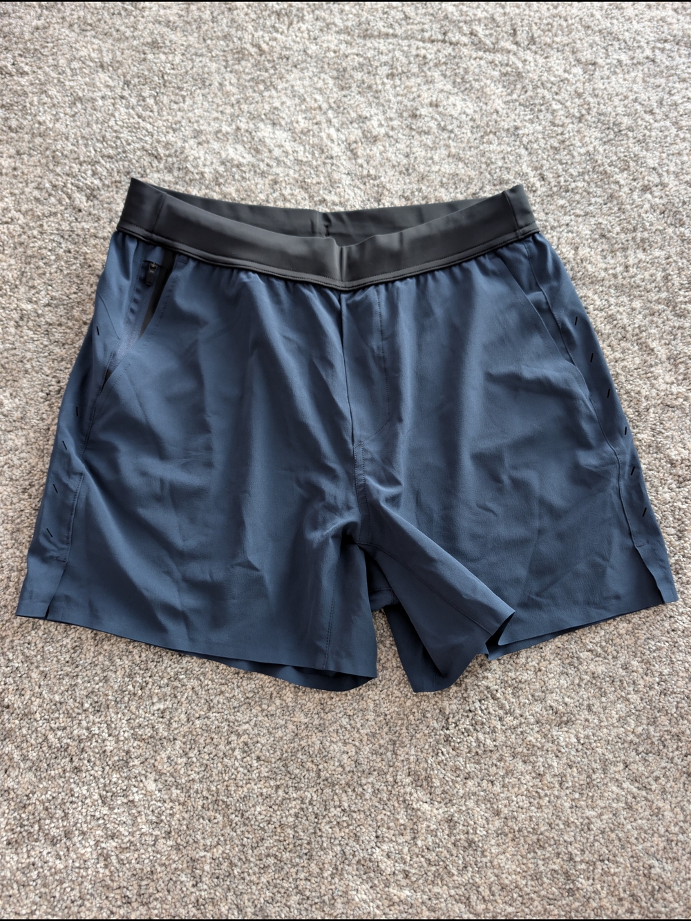 Ten Thousand Mens The Interval Short 7" Inseam Navy Blue Workout Gym L